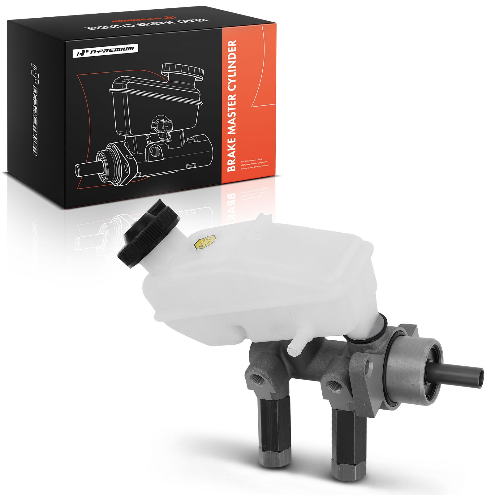 A-Premium Brake Master Cylinder with Reservoir and Cap Compatible with Chevrolet and Pontiac Vehicles - For Aveo 2004-2006, Wave 2006, Non-ABS, Manual trans - Replaces 133131M, 93742290
