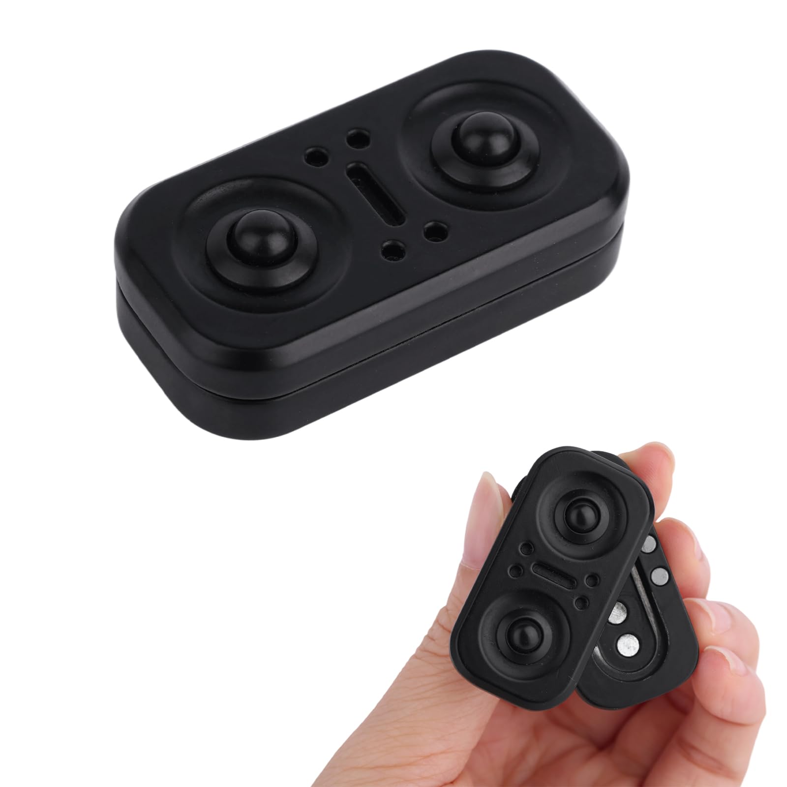Penitue Fidget Slider Magnétique, Jouet Doigt Hibou Métal Alliage Zinc Fidget Spinner Bureau pour Adultes Glisse Douce et Rotation Jouet Poche pour Concentration (Noir)