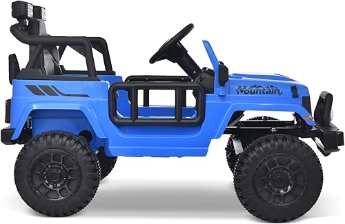 Miniatura 8 de Joywhale Vehículo eléctrico motorizado para niños de 12 V, con control remoto, suspensión de 4 ruedas, luces LED, música y FM, cinturón de