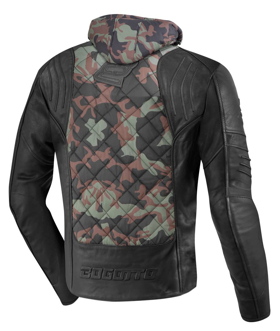Bogotto Radic Motorrad Leder-/Textiljacke, schwarz, S