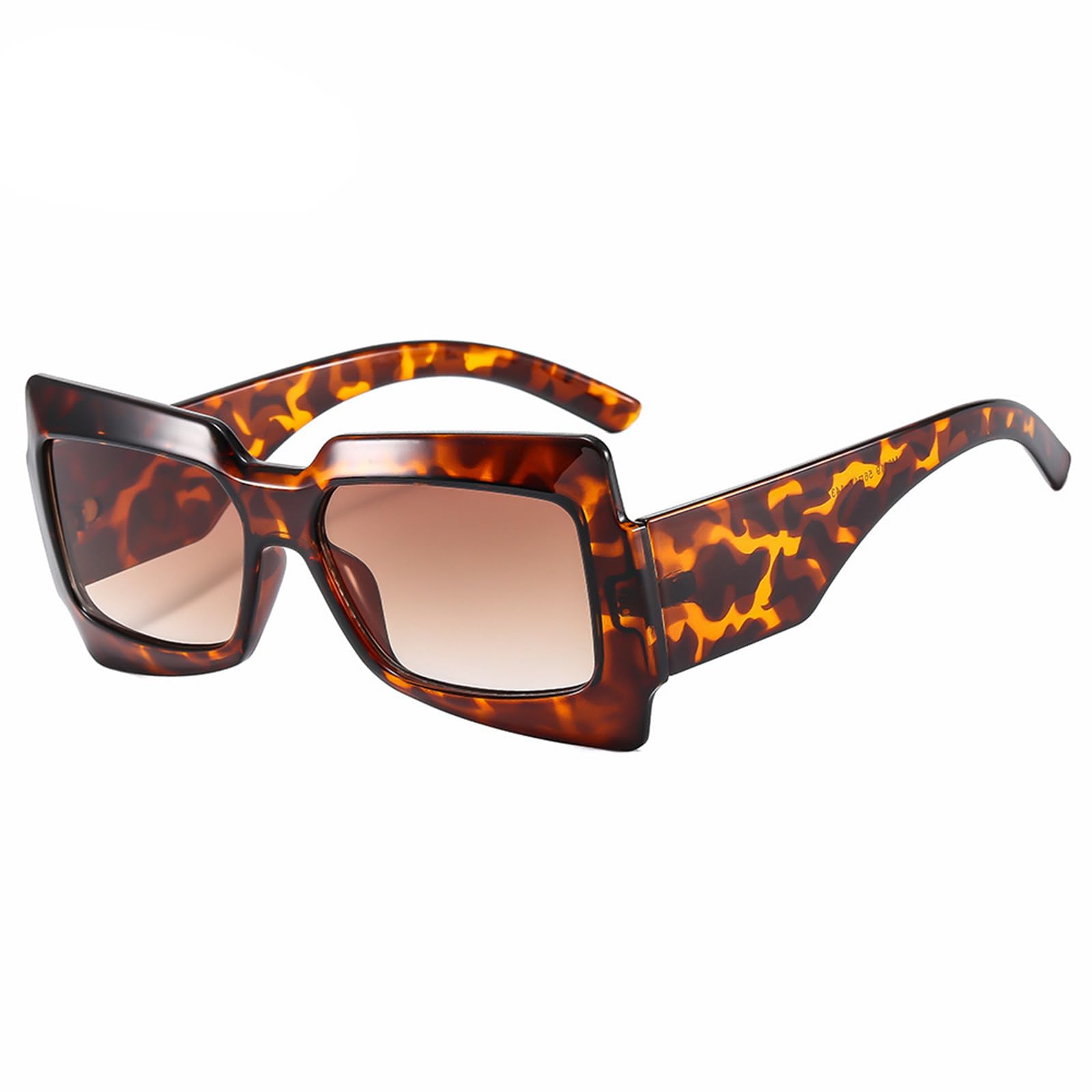 Lunettes de soleil polarisantes carrées Fankexi marron pour hommes et femmes
