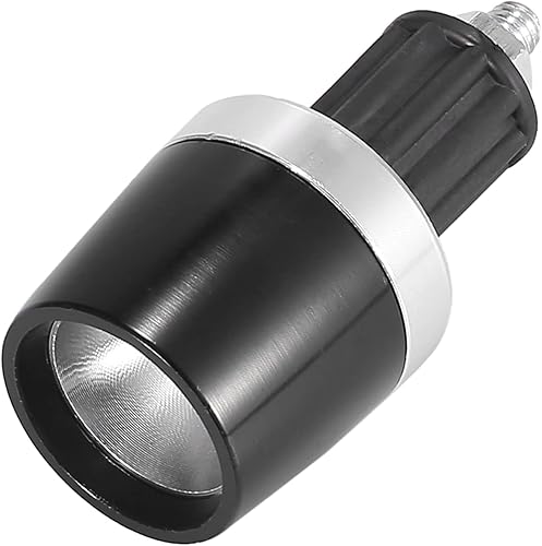 Miniatura 5 de Motoforti 2 unids Universal 0.709 in Manillar End Tapas Plug Bar End CNC Aleación de aluminio para motocicleta tono plateado