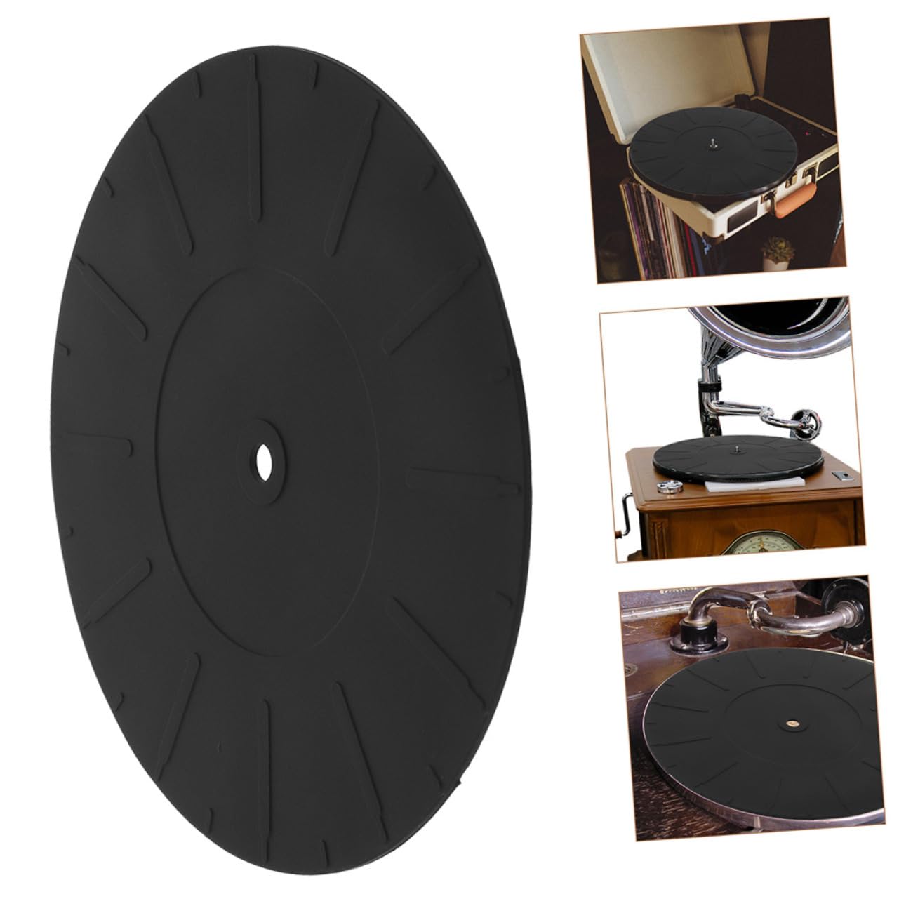 ERINGOGO Turntable Accessory Anti-static Recorder Slipmat Silicone Vinyl Record Pad 3pcs Set