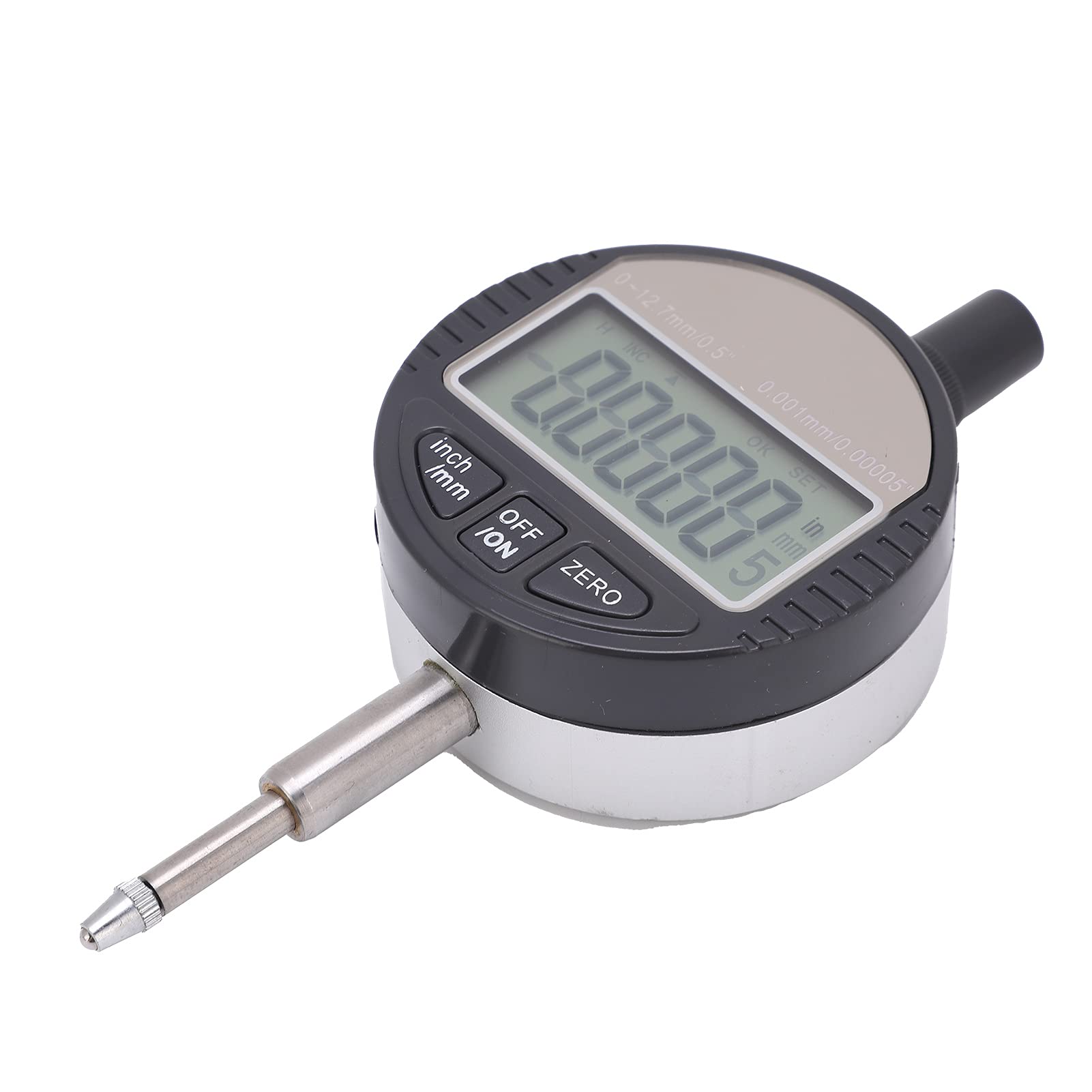 Indicador de Cuadrante de 0,001 Mm, de 0 a 12,7 Mm, Compatible con Lectura Métrica y en Pulgadas, Indicador de Cuadrante con Pantalla Digital para Fabricación de Maquinaria