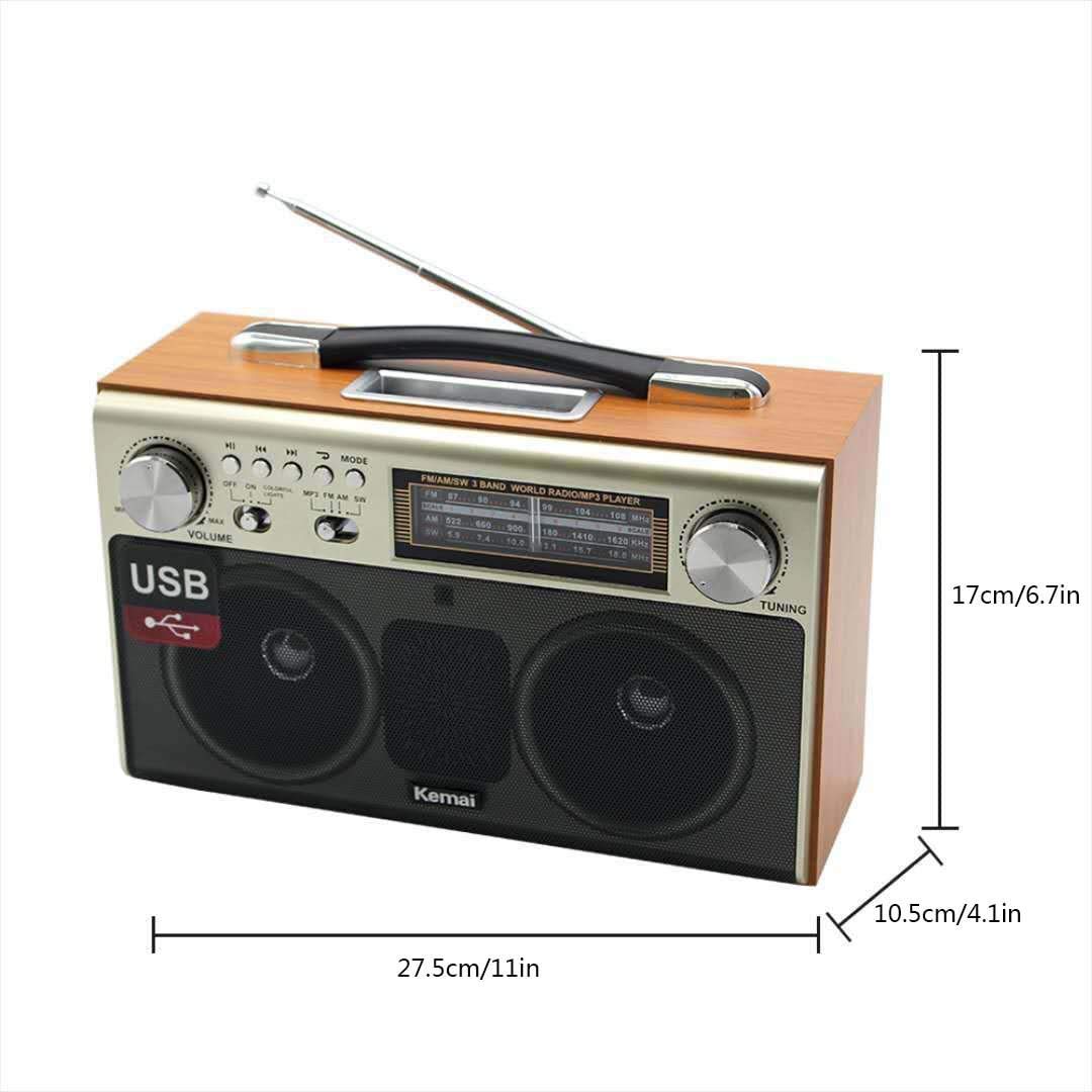Radio retro, radio Bluetooth retro AM/FM/SW blat z odbiornikiem i odtwarzaczem CD USB / karta TF / MP3 bezprzewodowe połączenie AUX wejście audio, białe