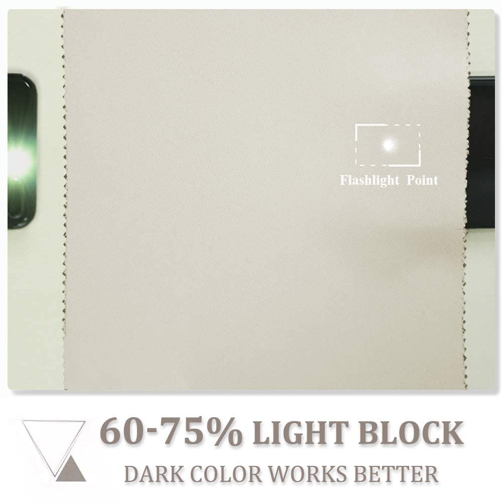 PONY DANCE 1 Pezzo L 140 x A 180 cm Tenda Oscurante per Soggiorno - Tende Camera da Letto Tende con Anelli Tende per Salotto Eleganti Tenda Termica per Bambini, Beige Chiaro