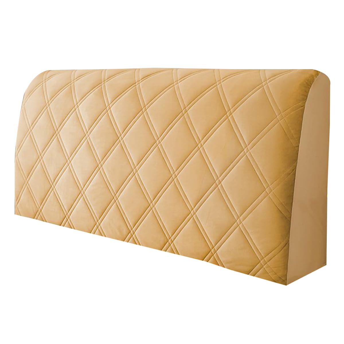 XGANGM Quilted Headboard Cover Super Soft Comfotable Stretch Velvet Thicken Bed Head Slipcover for King Full Queen Size Bed Washable Anti-Dirty Headboard Protector,KK,120cm(47")