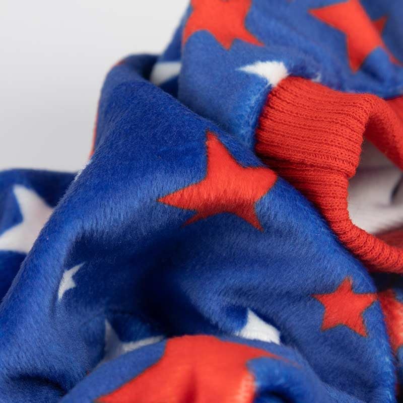 Image of Fitwarm 4th of July Dog Pajamas, Patriotic Stars Dog Clothes for Small Dogs Boy Girl, Dog Onesie with Feet, Pet Outfit, Red, Blue, White, XXL
