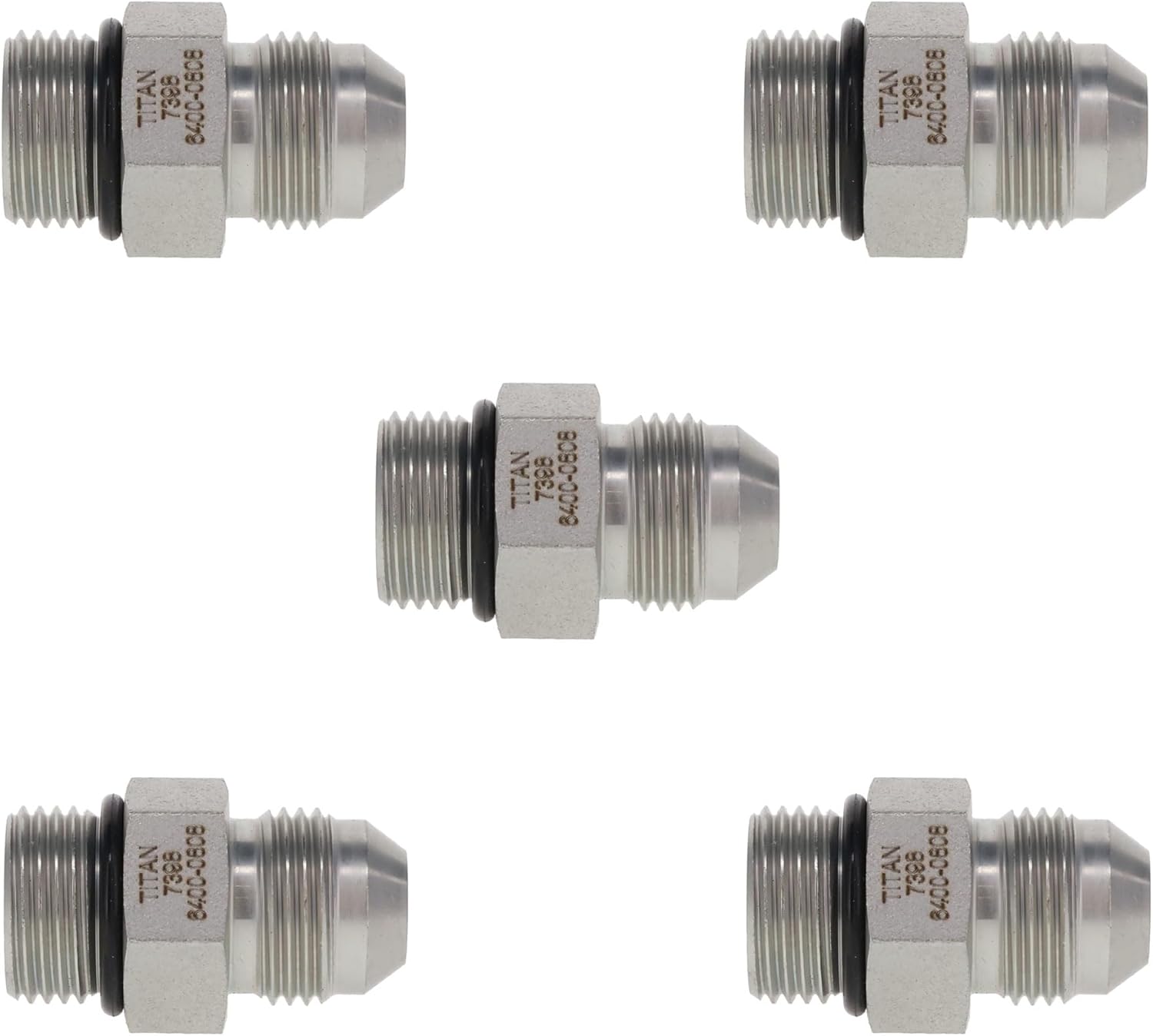 HYDRAULICS DIRECT | 6400-04-06-HD-PK05 | 1/4" JIC (7/16"-20 thread) x 3/8" ORB (9/16"-18 thread) Male