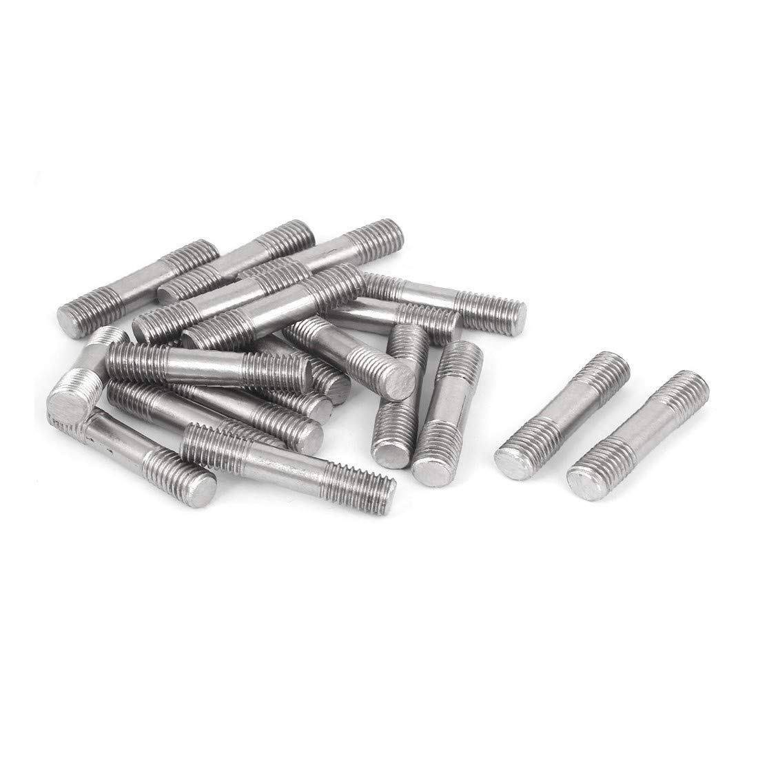 New Lon0167 304 Acero Destacados Inoxidable Doble Rosca eficacia confiable de Extremo Ajustable Apretón de Barra de Empuje M12x55mm 20 unids(id:05c a7 59 d47)