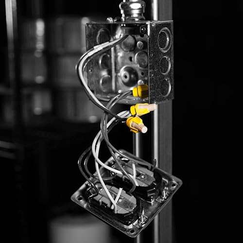 Miniatura 50 de IDEAL - Tornillo eléctrico ProFLEX Mini (30-443J), conector de cable naranja/azul, tarro de 175 tuercas de alambre giratorias compactas para 22 a 12