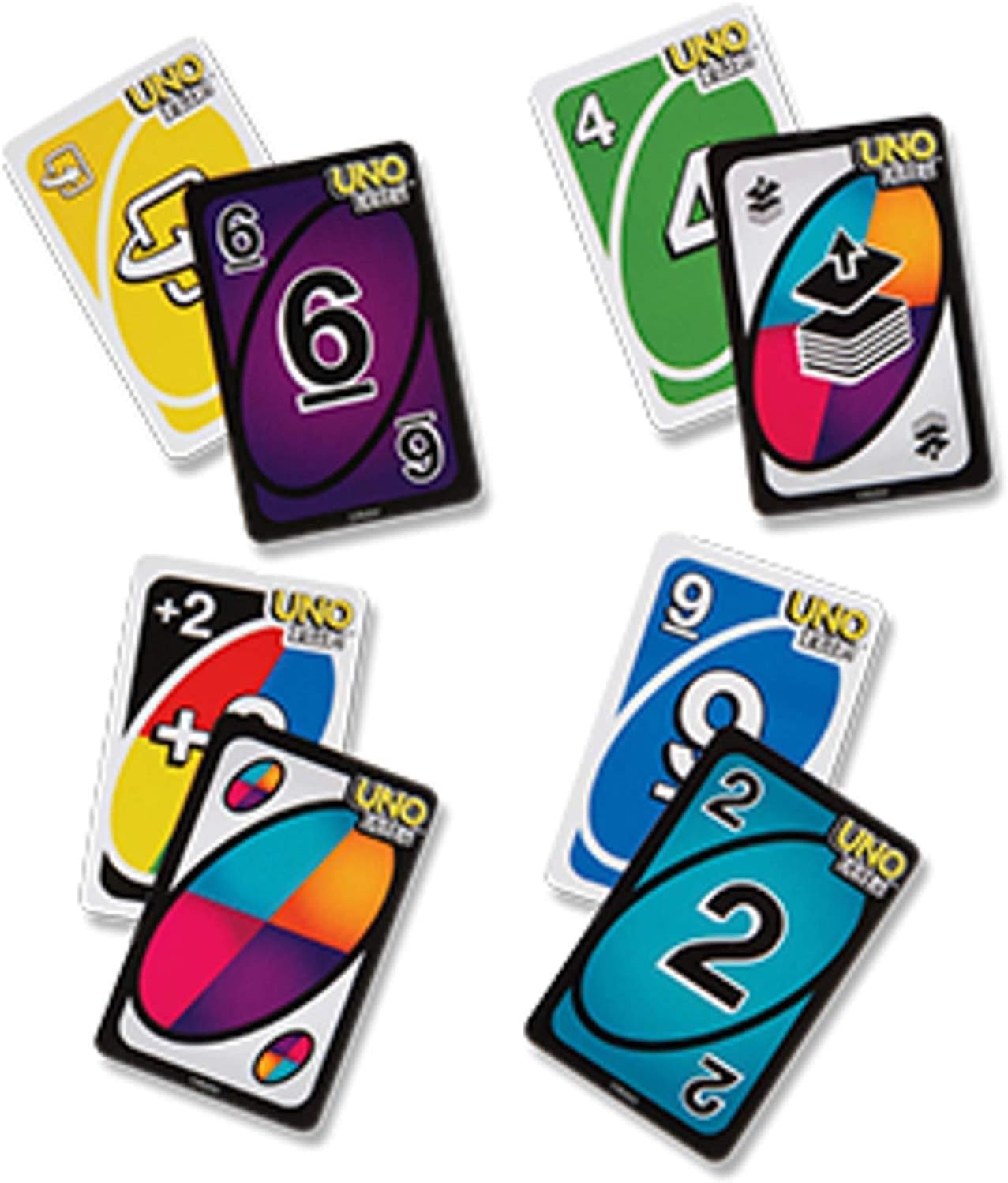 Mattel Uno, Flip and Dos Lot de 3 jeux de cartes Combo