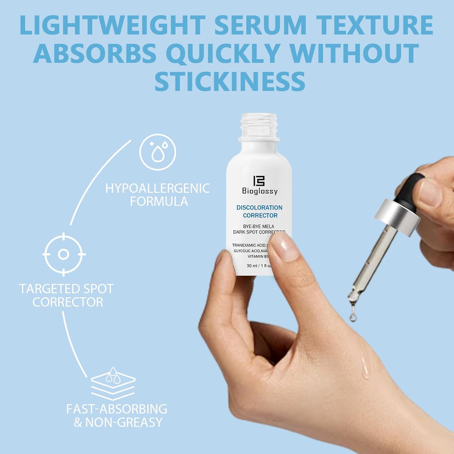 Discoloration Correcting Serum - Glycolic Acid & Kojic Acid - Defense & Correcting Skin 30ml
