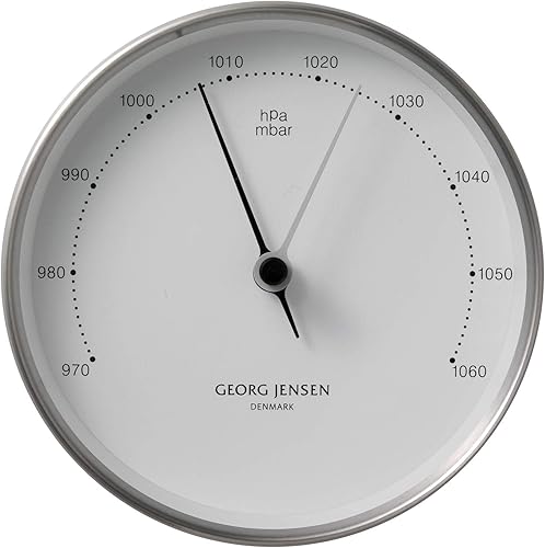 Georg Jensen Henning Koppel barómetro 3.9 inch aceroBlanco