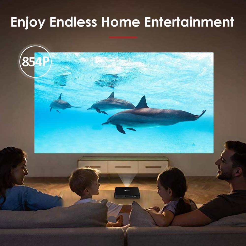 Mini Projector WOWOTO A8 Pro 200 ANSI Lumen Android Support Full