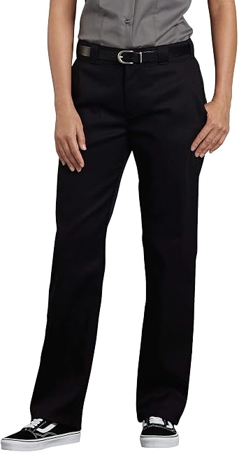 Womens Flex Original Fit Work Pants, Black, 10 RG