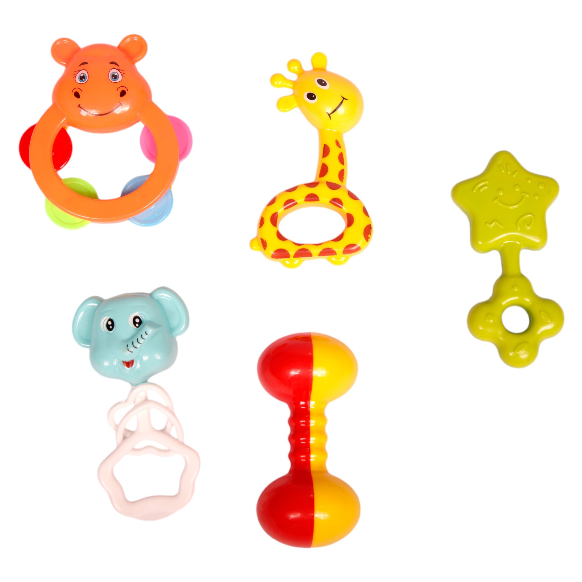VIRTI MINI ME Set of 5 Colourful Toys for Newborn Baby | Light Weight | Easy to Grab & Hold | Colorful Play | Baby Friendly