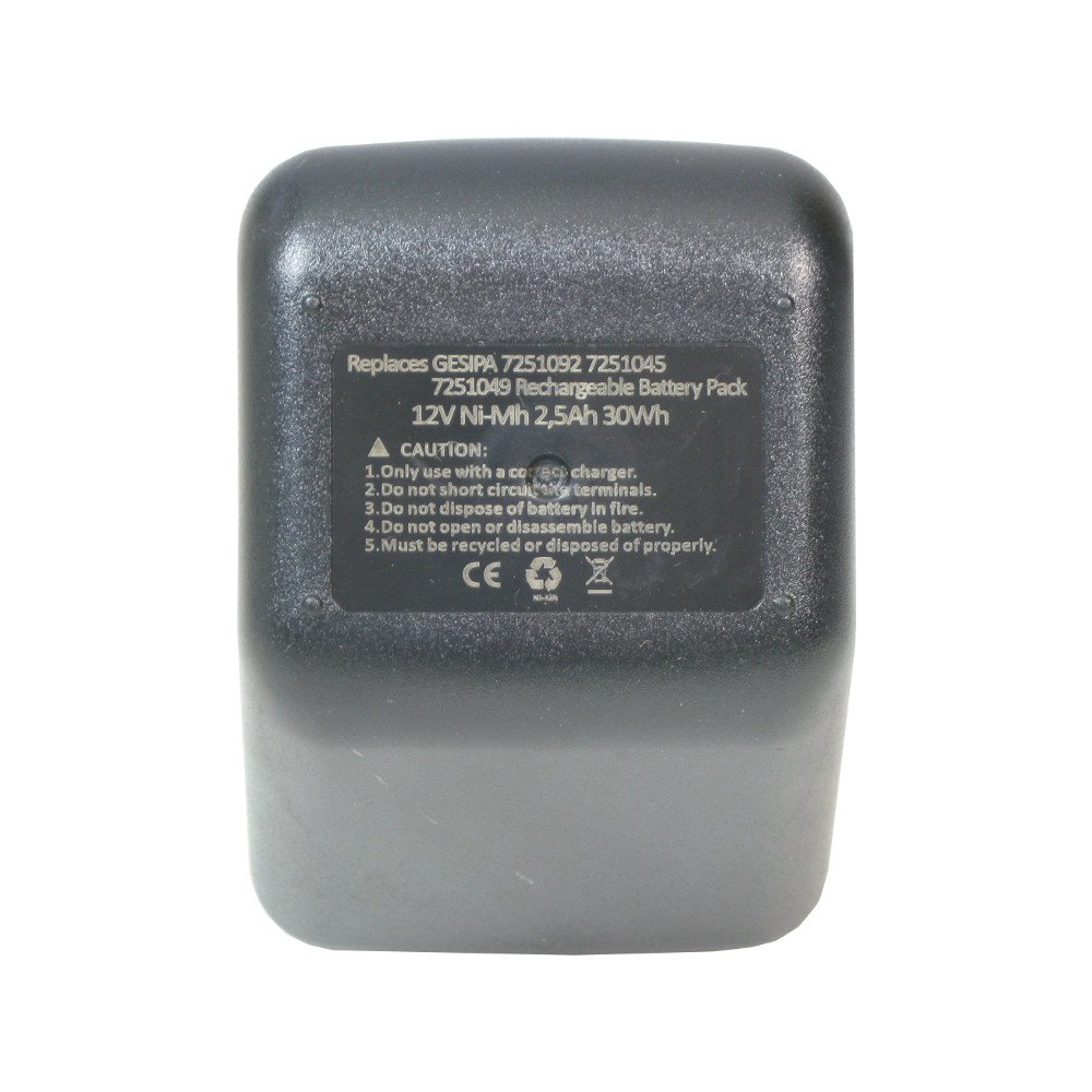Würth Lot de 2 batteries NI-Mh haute performance 12 V/2500 mAh 30 Wh remplace 70291510061 pour riveteuse aveugle Würth ANG 12 070291510061 G12 070291510 Master G12 12 V