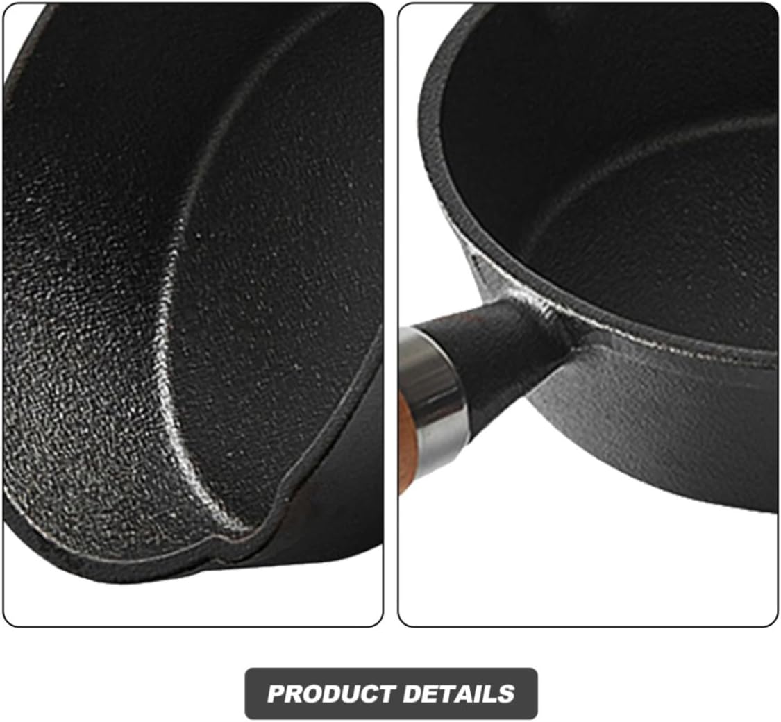 2pcs Mini Cast Iron Sauce Bowl Small Pot with Handle for Cooking