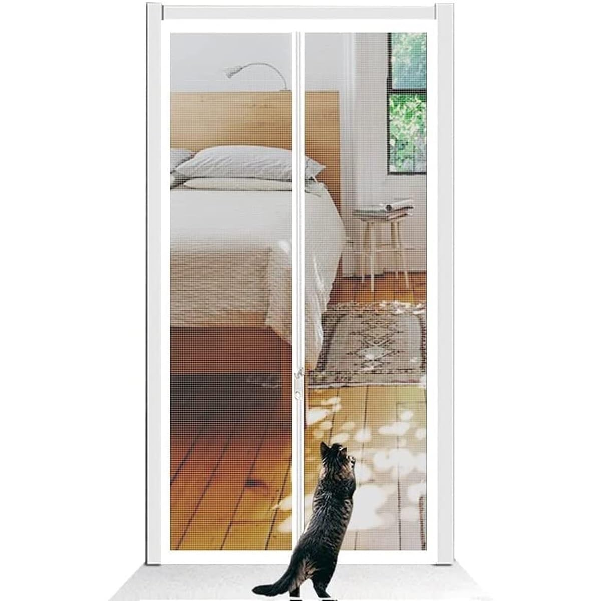 Moustiquaire pour chatière anti-griffes pour protéger votre chat des piqûres