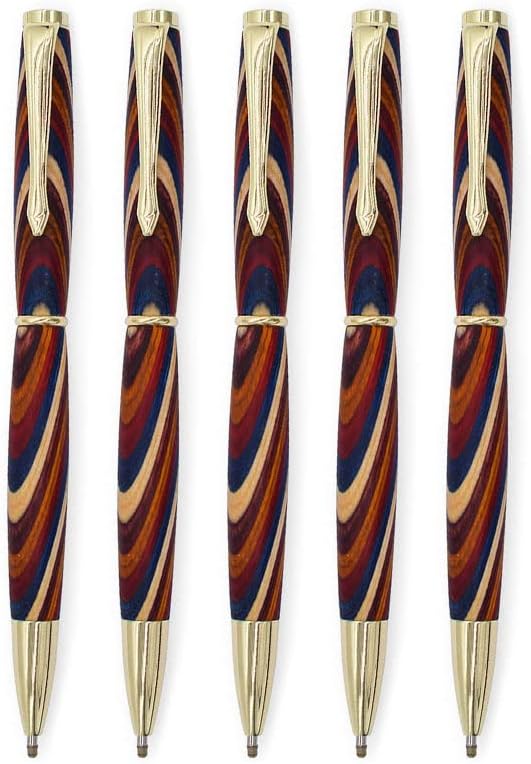 DIYKITSMALL, Social Pen Kits, Woodturning kits (Gold)-10packs