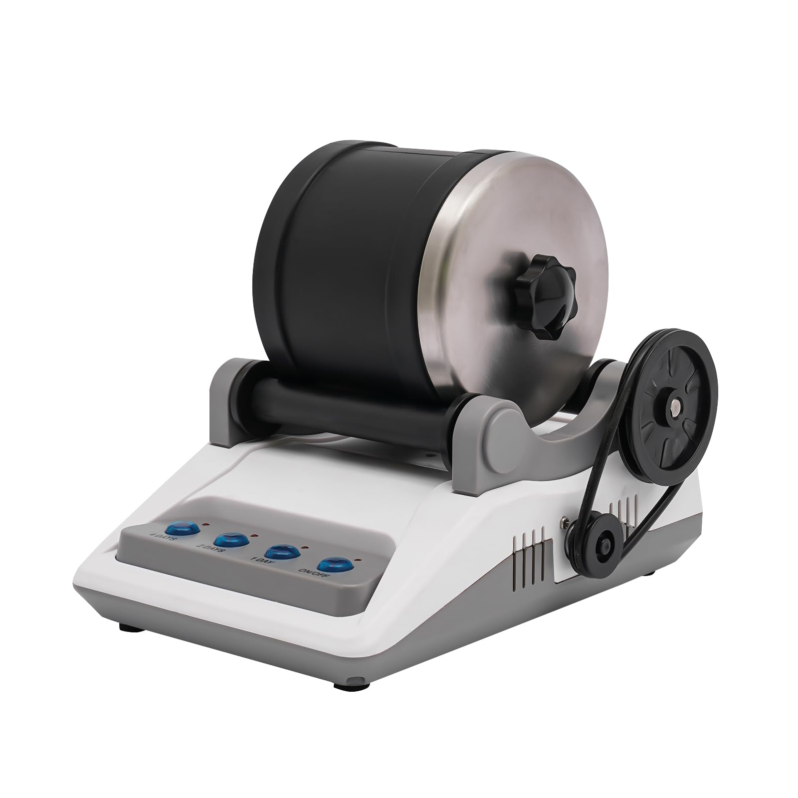 Rock Tumbler Set Steinpoliermaschine, Polierkörner Schmuckbefestigungen Edelsteine Poliermaschine Rosenquarz Stein DIY Kit,7-Tage Timer für Erwachsene und Kinder