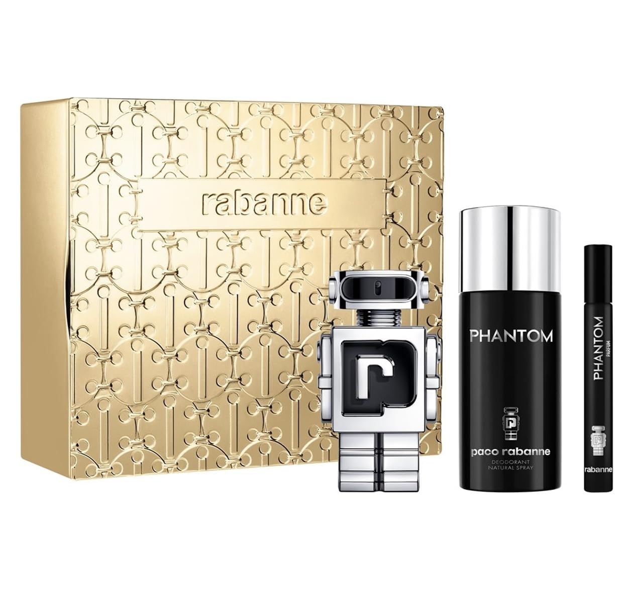 Paco Rabanne Phantom Eau de Toilette 50ml Gift Set 2024 (Contains 50ml EDT, 150ml Deodorant Spray and 10ml Travel Spray)