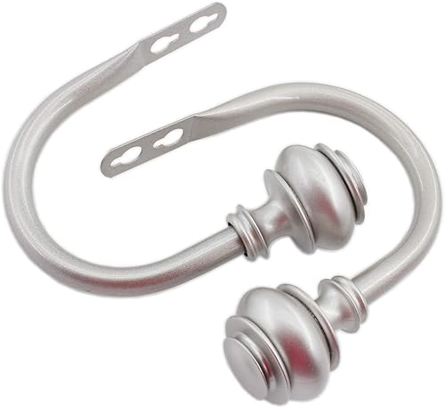 Miniatura 5 de Paquete de 2 ganchos de sujeción para cortina, gancho en forma de U, gancho para colgar en la pared, ganchos decorativos para cortinas de ventana,