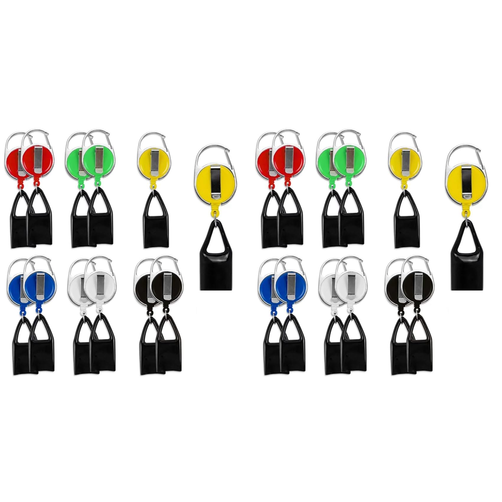 Hndhbfgrt 24Pcs Retractable Lighter Holder Lighter Keychain Multicolor Lighter Holder Keychain with Clip Classic Lighter Cover