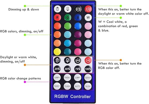 Miniatura 8 de RGBW - Luz LED para armario, estantería para estantería, iluminación de exhibición, multicolor cambiante y blanco verdadero, regulable remoto,