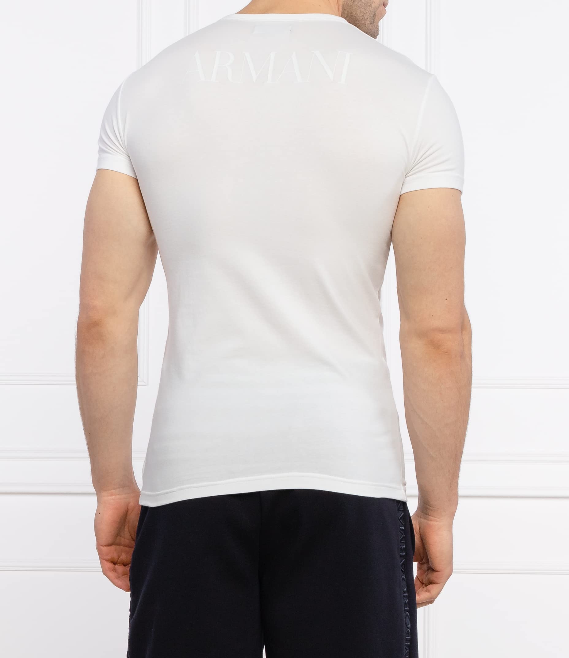 Emporio Armani Maglietta Uomo 110810 CC716, T-Shirt Manica Corta, Girocollo, (Bianco, S)