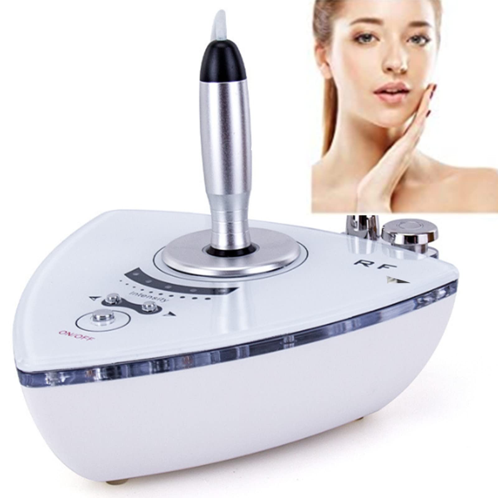 Radiofréquence RF bipolaire portable, mini machine de beauté anti-rides RF pour femmes, lifting du visage yeux élimination des rides appareil de soins de la peau perte de poids pour un usage domestiqu