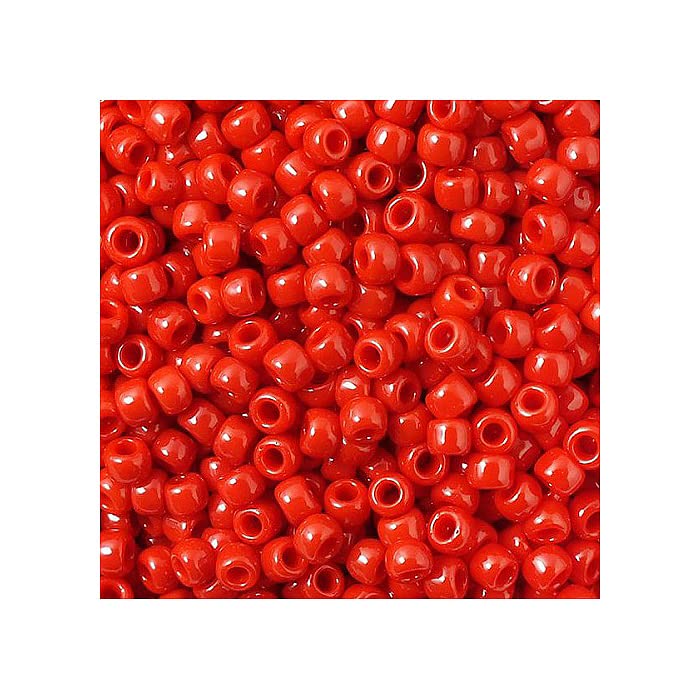 10 g TOHO Round Seed Beads Rocailles, Size 8/0, Opaque Pepper Red (# 45), Japan, Glass — image 1