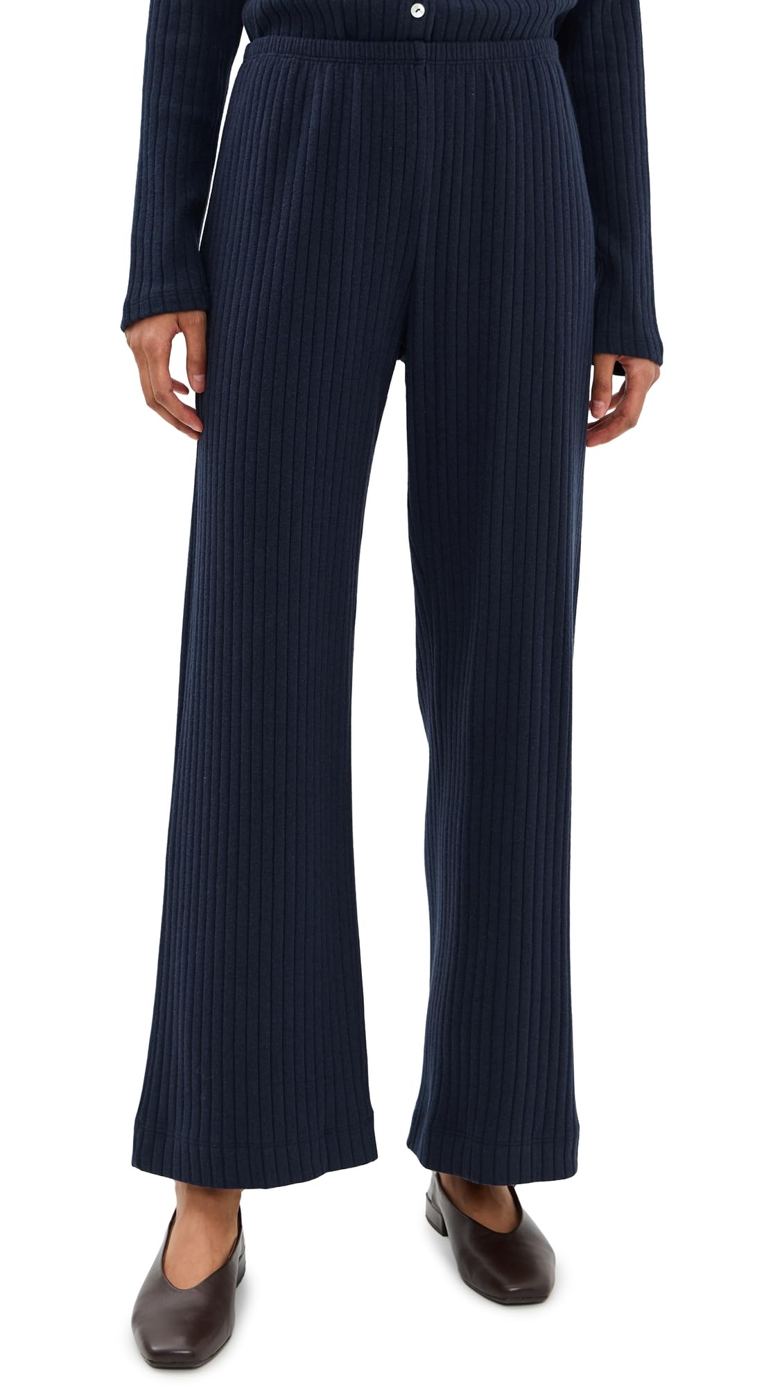 DONNI Womens The Sweater Rib Simple Pants