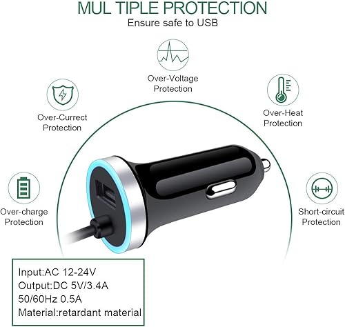 Miniatura 4 de Cargador rápido de coche para Samsung Galaxy S24 S23 Ultra S22 S21 S20 FE A15 A14 A11 A21 A20 A10E A50 A51 A71, Google Pixel 87a6 Pro54a3XL2,