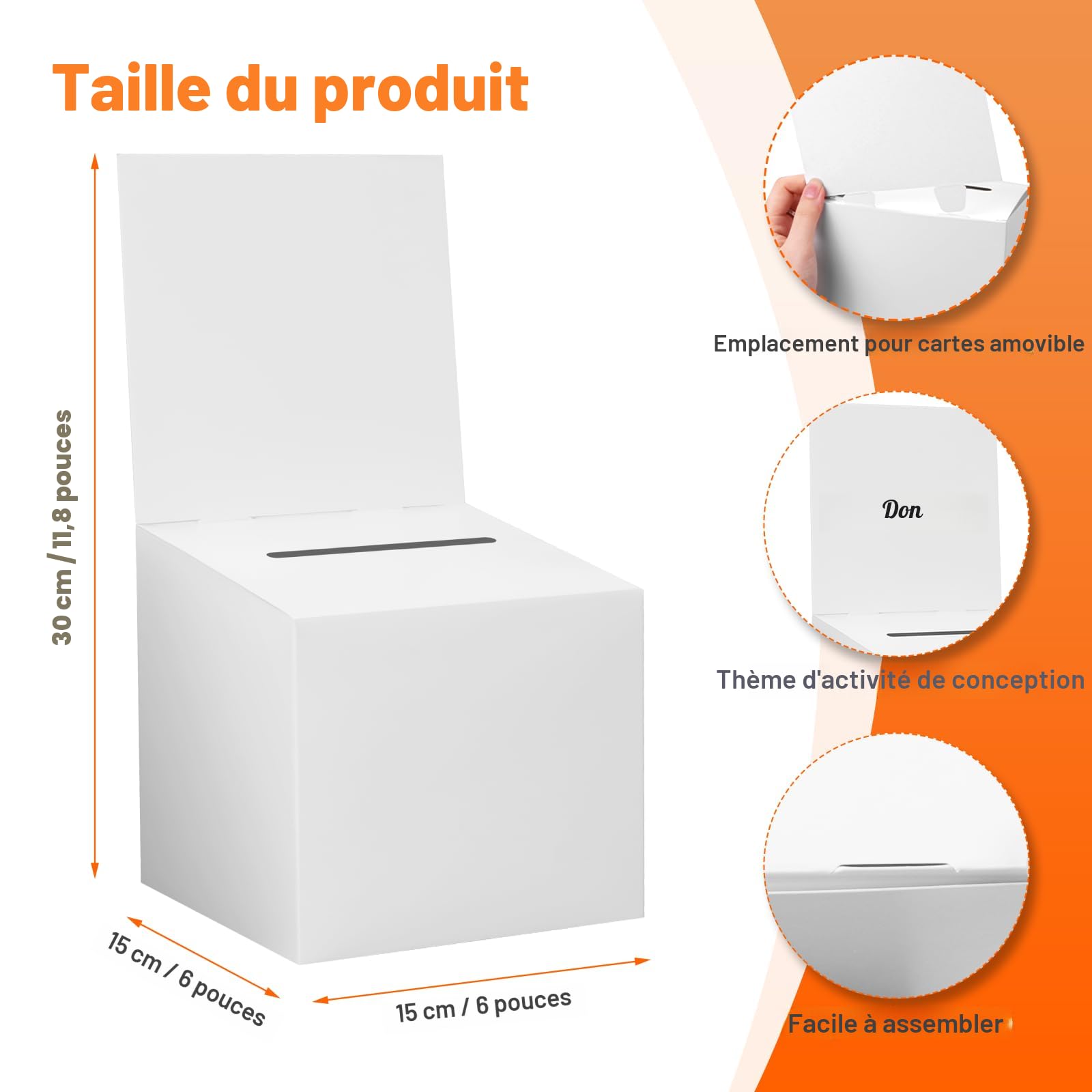 Boite A Argent Boîte à Propositions En Bois - Boîte à Dons Verrouillable - Pour Les Commentaires