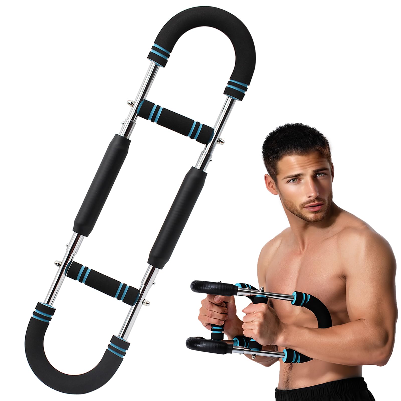 Twister Arm Trainer, Adjustable Chest Workout Equipment, Detachable Arm Strength Trainer, Portable Spring Resistance, Home Fitness Equipment for Beginners, Professional Athletes (35-45KG)