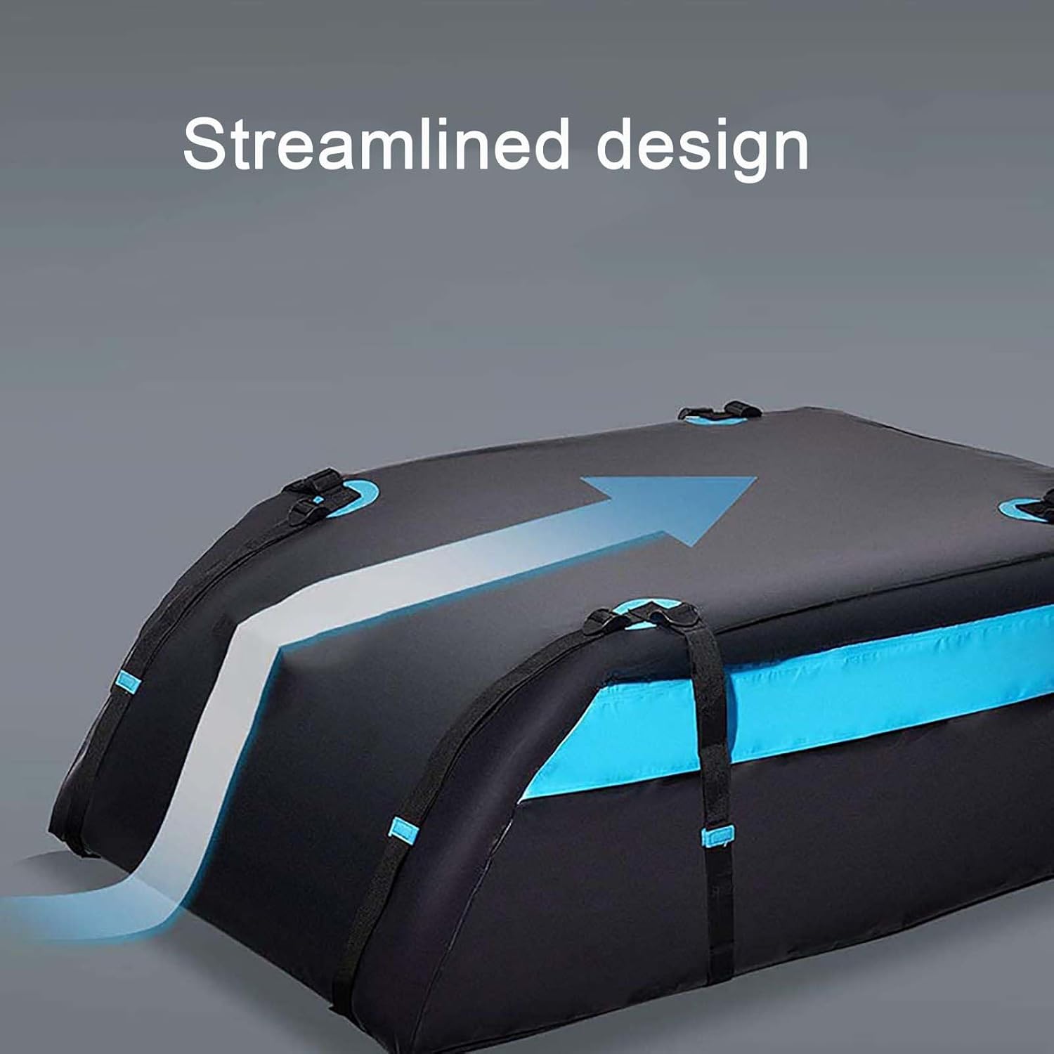 Rooftop Cargo Carrier Bag,Soft-Shell Waterproof Car Roof Luggage Bag,with Anti-Slip Mat,Storage Bag,8 Reinforced Straps,4 Door Hooks,Suitable for All Vehicle with/Without Racks