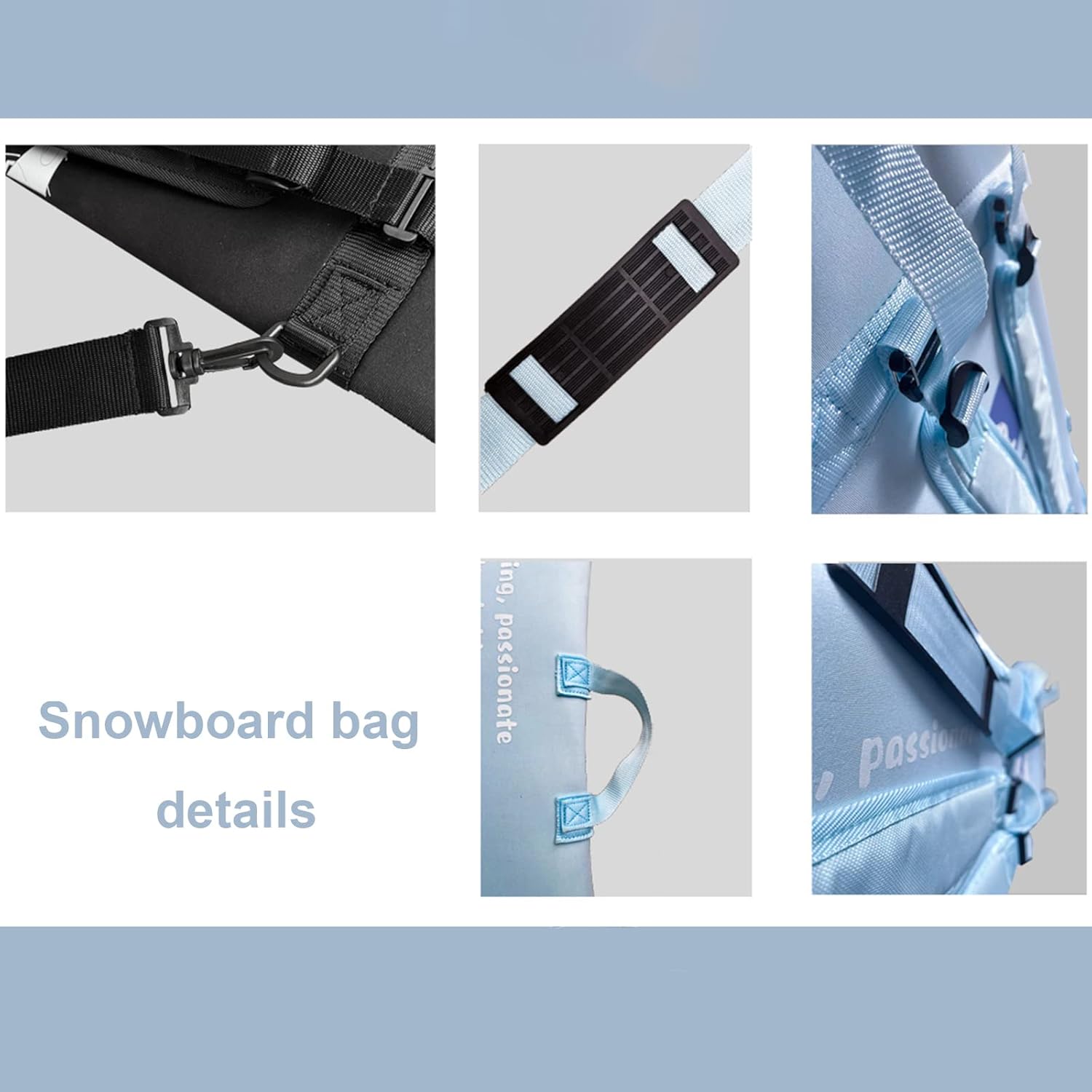 Portable All-Round Veneer Storage Bag Snowboard Bag Shoulder Shoulder Protective Cover Thick Wear-Resistant Non-Slip Waterproof