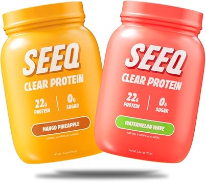 SEEQ Clear Protein Bundle Clear Whey Protein Isolate Watermelon Wave + Mango Pineapple
