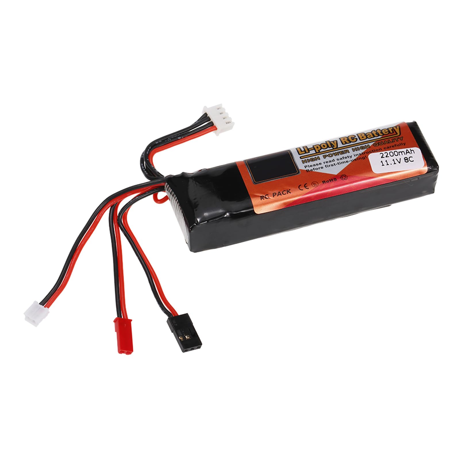 Generic Batterie RC LiPo 11,1 V 2200 MAh avec Prise Futaba JR JST, Compacte 100 X 24,7 X 21,3 Mm, pour Télécommande Futaba JR Devo7 10 WFLY