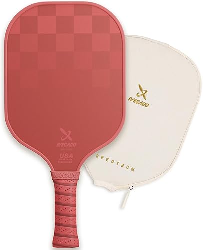 Ivecado Paleta de pickleball de fibra de carbono aprobada por USAPA - Raquetas de bola de pepinillo con núcleo de panal más gruesas, regalo con