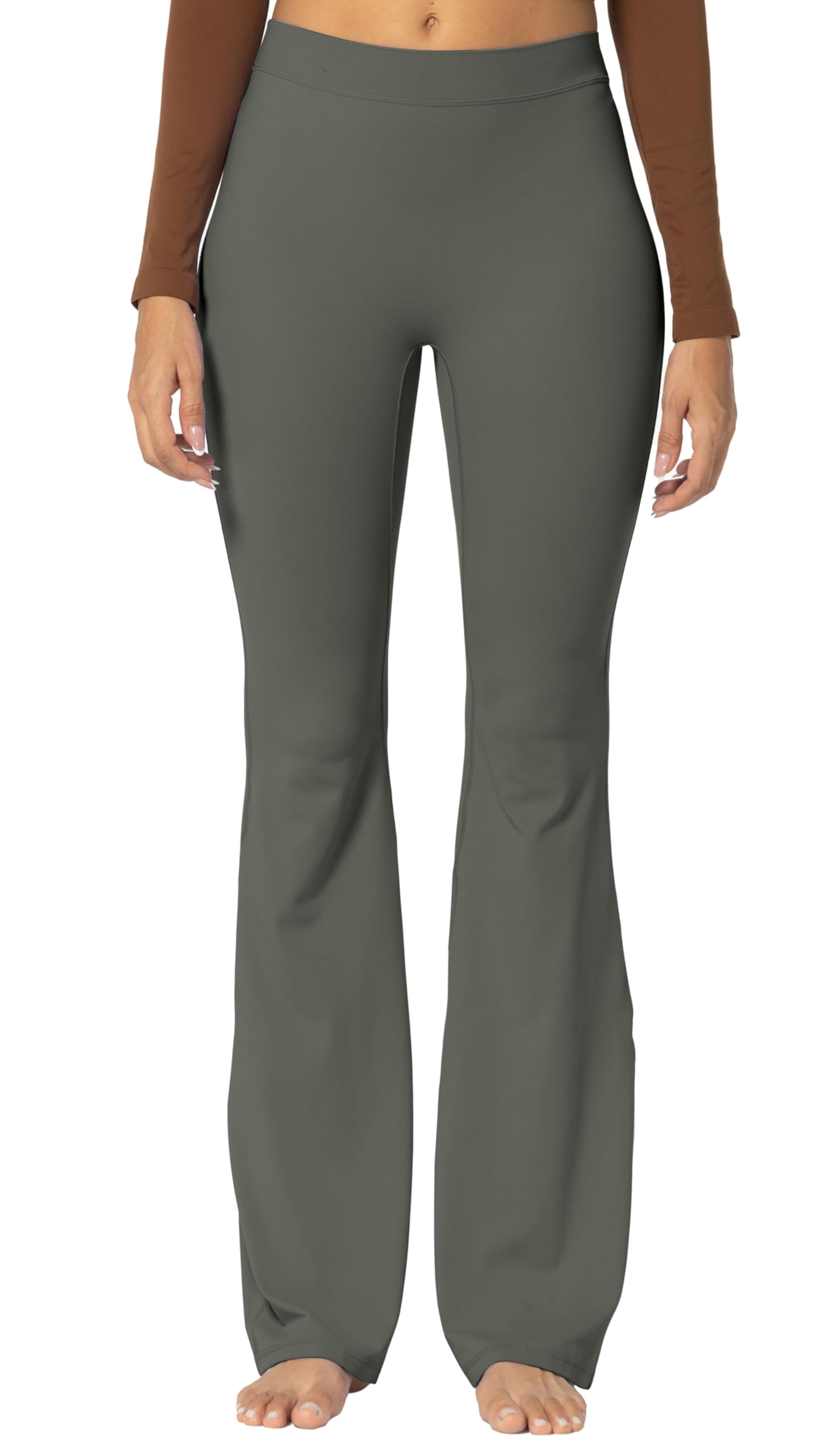 Sunzel Flare Leggings, Crossover Yoga Pants with Tummy Control, High-Waisted and Wide Leg