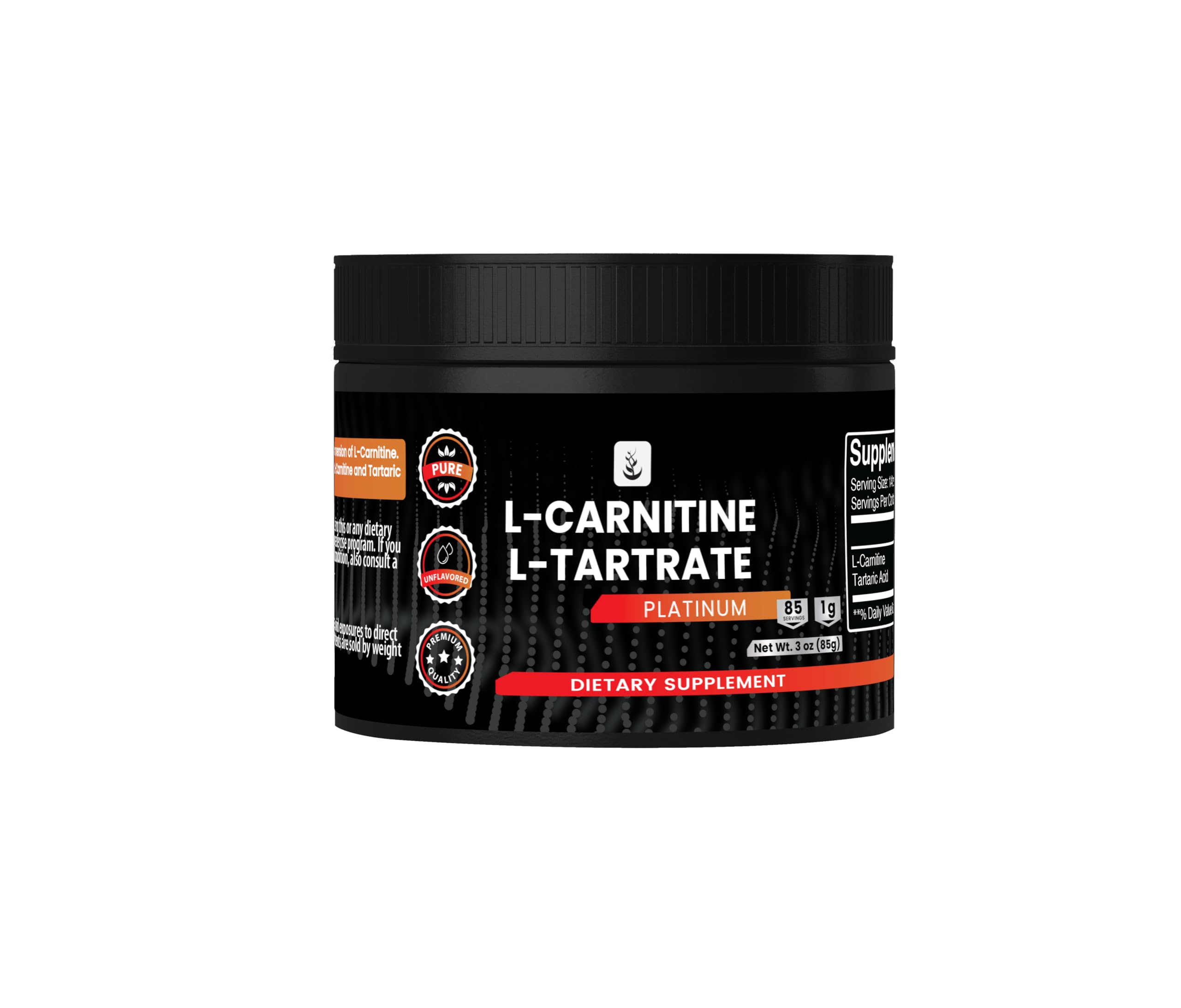 Amazon.com: PURE ORIGINAL INGREDIENTS L-Carnitine L-Tartrate, 3 oz, Always  Pure, No Fillers or Additives : Health & Household
