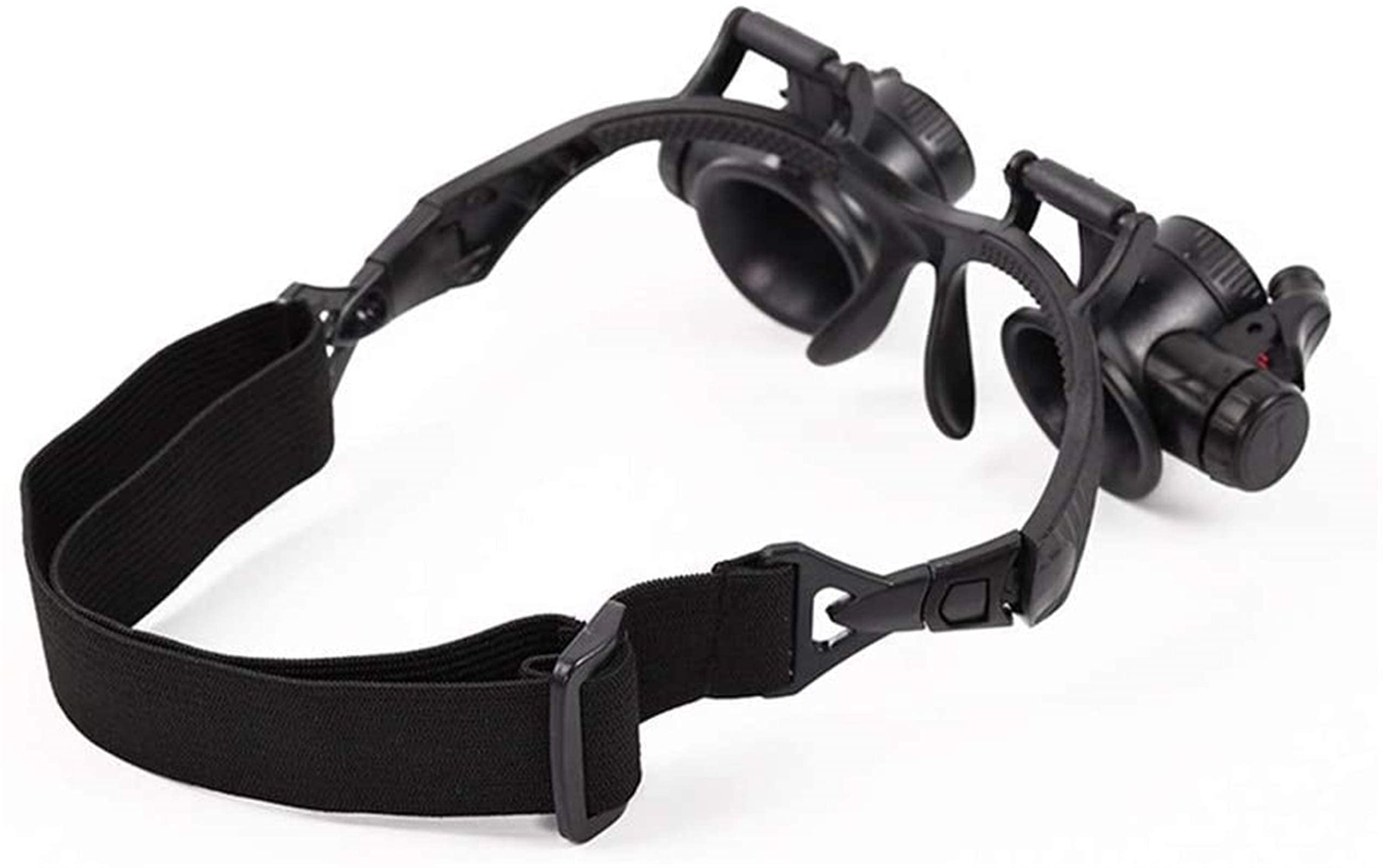 Kopfbandlupe, beleuchtete Lesebrille mit Kopfhalterung, freihändige Lesebrille mit Kopfhalterung, Vergrößerung 2,5X, 4X, 6X, 8X, 10x, 15x, 20x, 25x, auch als Schmucklupe