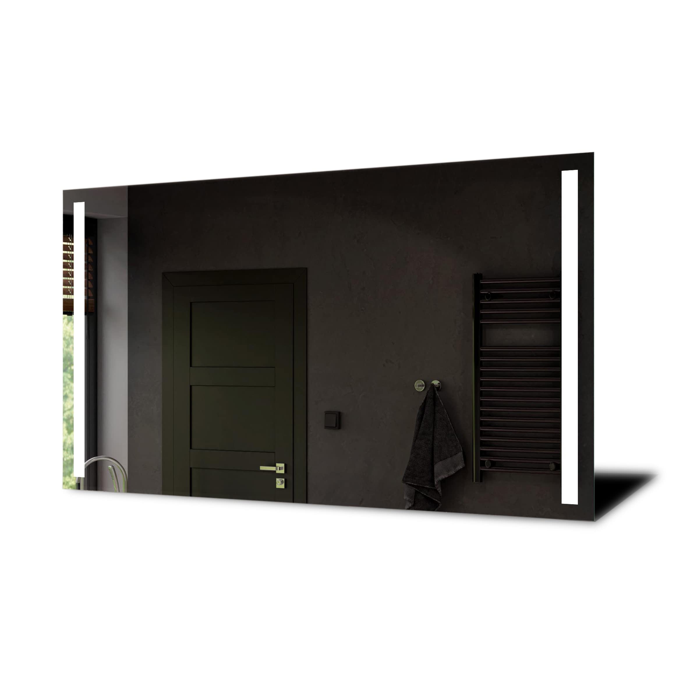 A ARTFORMA 500 X 600 mm Illuminated Bathroom Mirror with LED Lights | 96 sized | Battery Operated | Backlit Smart Mirror | L02