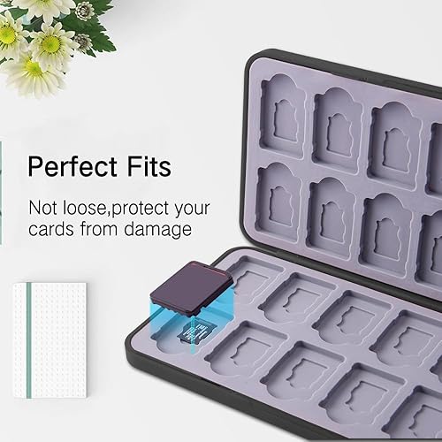 Miniatura 3 de PERFECTSIGHT Cute Game Card Case for Nintendo SwitchSwitch LiteOLED, 24 Game Holder Cartridge Case for Game Cards and 24 SD Cards, Kawaii Portable