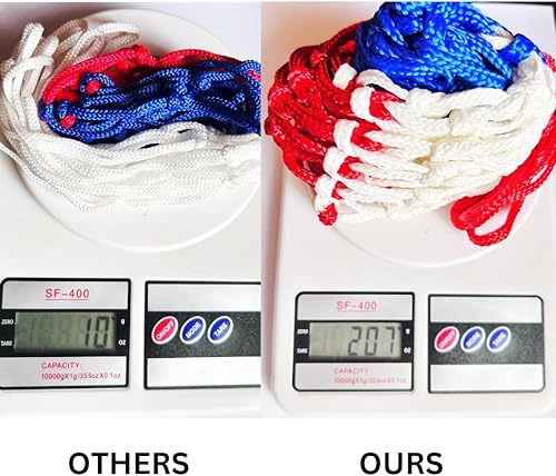 Miniatura 2 de SperoPro - Red de baloncesto profesional de 7.16 onzas, repuesto para exteriores para todo tipo de clima, anti látigo, red de baloncesto resistente,