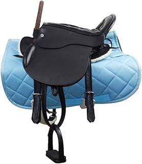 TNNT Pony Saddle - Conjunto completo de silla de montar para caballo, accesorios de silla de montar de caballo, multifuncional, equipamiento universal ecuestre Cross Country negro
