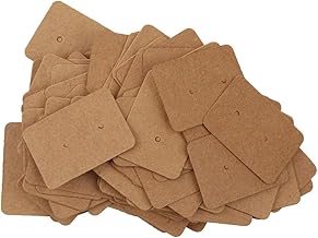 Kraft Earring Display Tags & Tickets Jewelry Package Hanging Cards,Handmade Gift Tag 100Pcs (2.5 X 3.5Cm),100 Labels